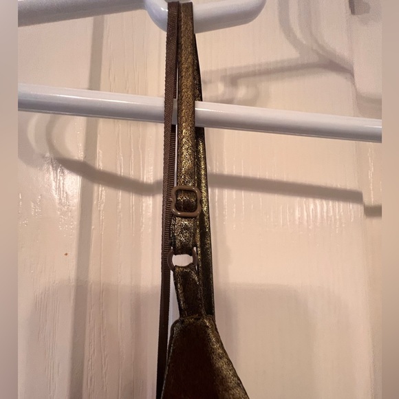 Express size S metallic gold slip midi dress - Picture 4 of 9